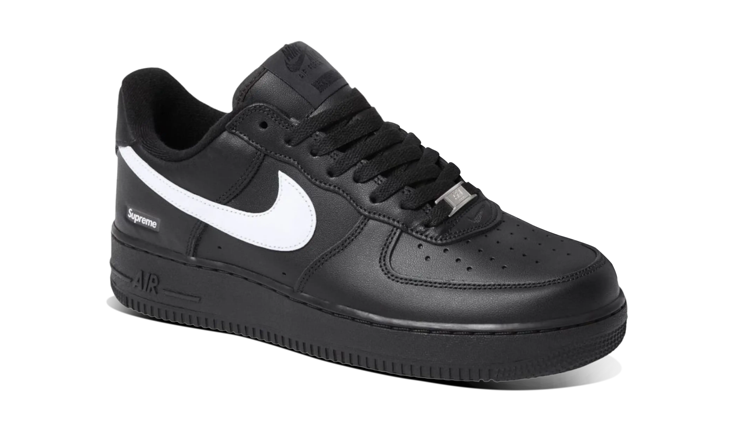 Nike Air Force 1 Low Supreme Black White - Image 2